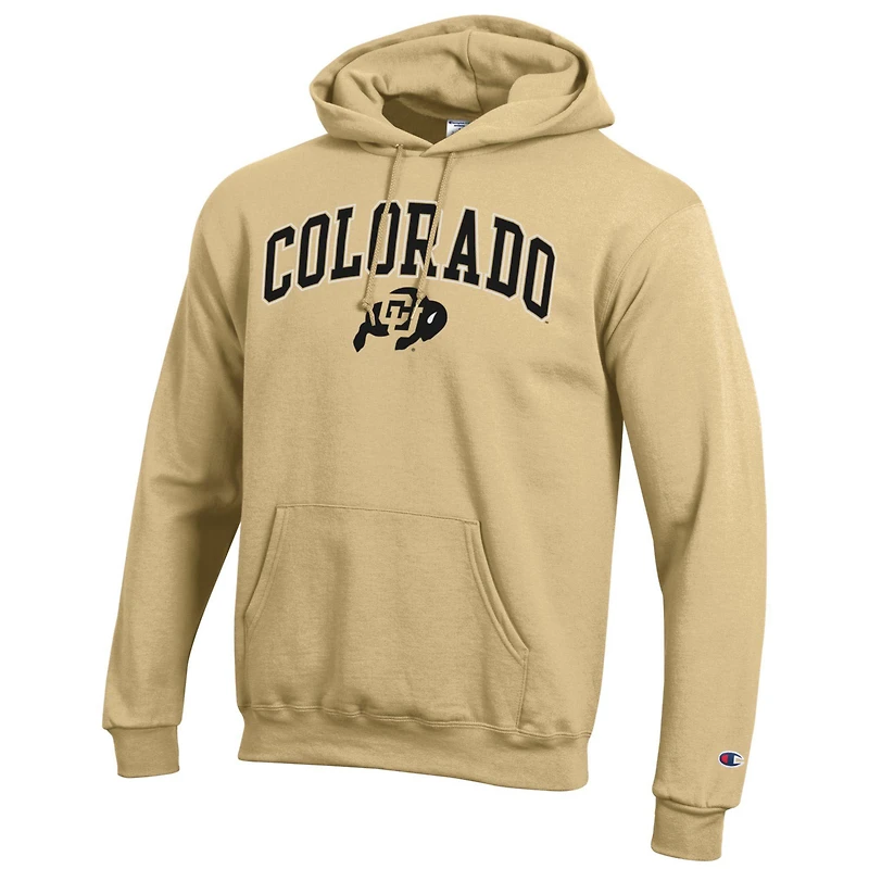 Sweat à capuche en molleton avec logo arqué Champion Vegas Gold Colorado Buffaloes pour homme