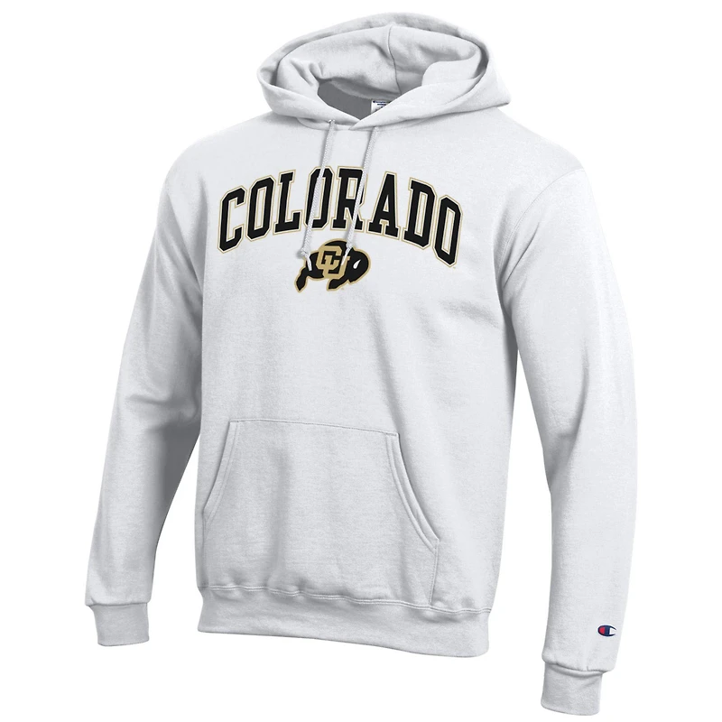 Sweat à capuche blanc Champion pour homme avec logo Arch Over des Colorado Buffaloes