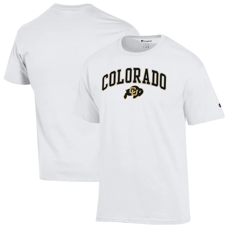 Men's Champion  White Colorado Buffaloes Arched Logo T-Shirt