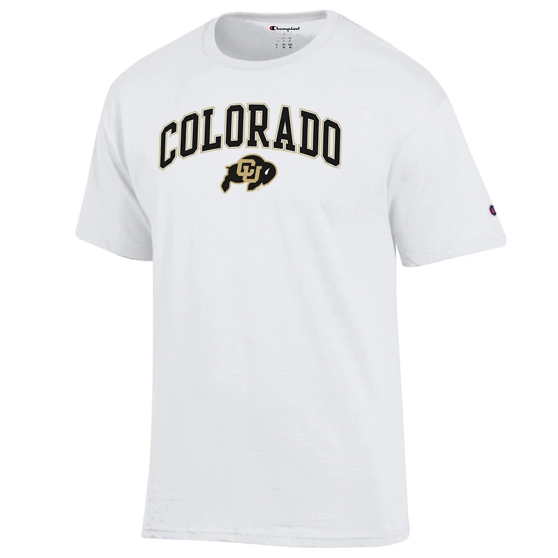 Men's Champion  White Colorado Buffaloes Arched Logo T-Shirt