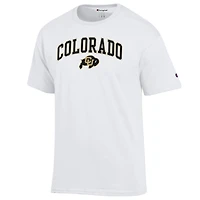 Men's Champion  White Colorado Buffaloes Arched Logo T-Shirt