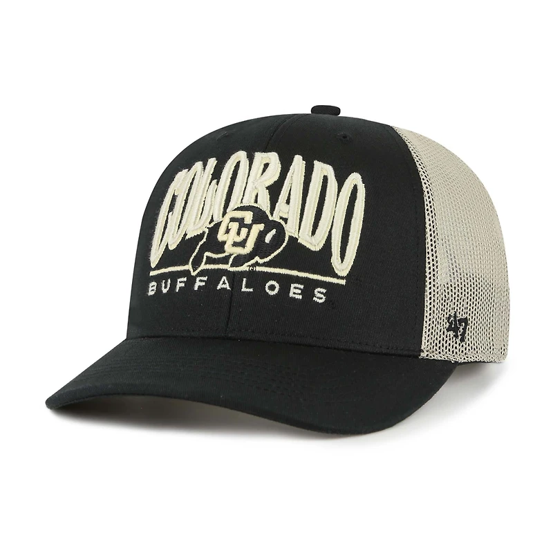 Men's '47 Black Colorado Buffaloes Arid Adjustable Trucker Hat