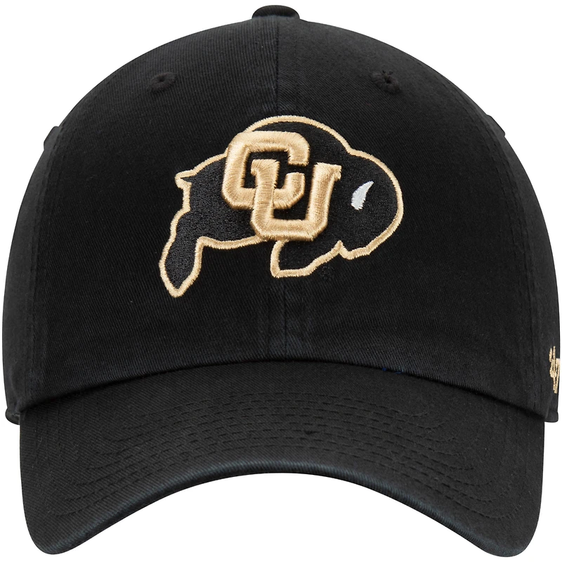 Men's '47 Black Colorado Buffaloes Clean Up Adjustable Hat
