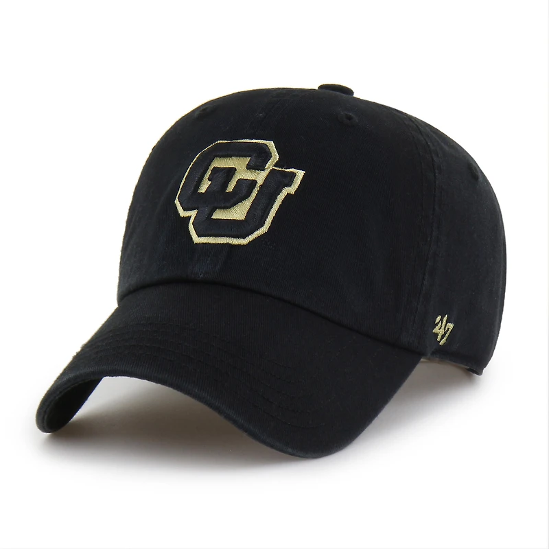 Men's '47 Black Colorado Buffaloes Clean Up Adjustable Hat