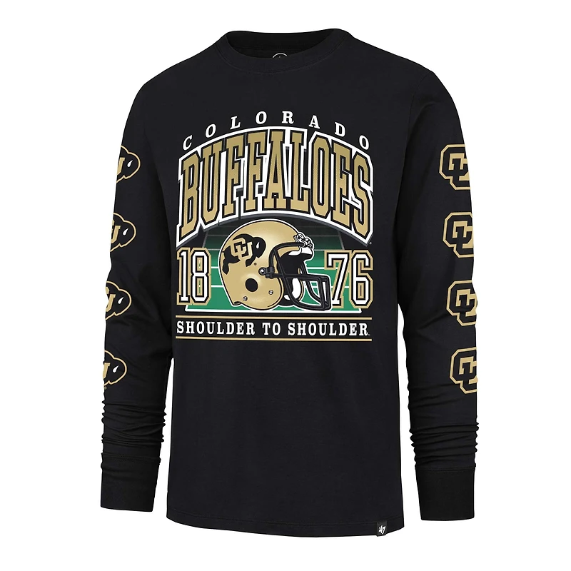 Men's '47  Black Colorado Buffaloes Go Big Long Sleeve T-Shirt