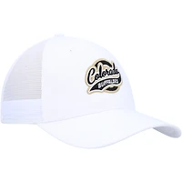 Casquette réglable blanche Colorado Buffaloes Brant Trucker pour hommes