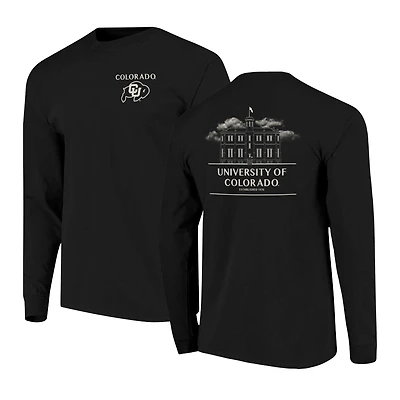 T-shirt à manches longues pour homme Colorado Buffaloes Comfort Colors Campus Nights noir