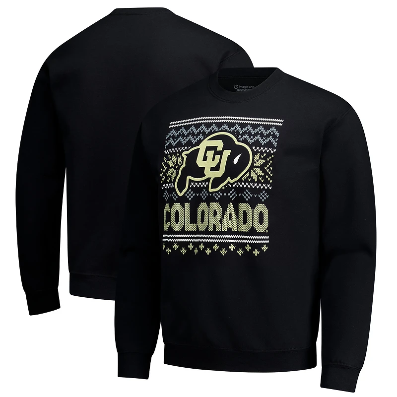 Men's Black Colorado Buffaloes Holiday Fleece Sweatshirt