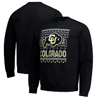Men's  Black Colorado Buffaloes Holiday Fleece Sweatshirt