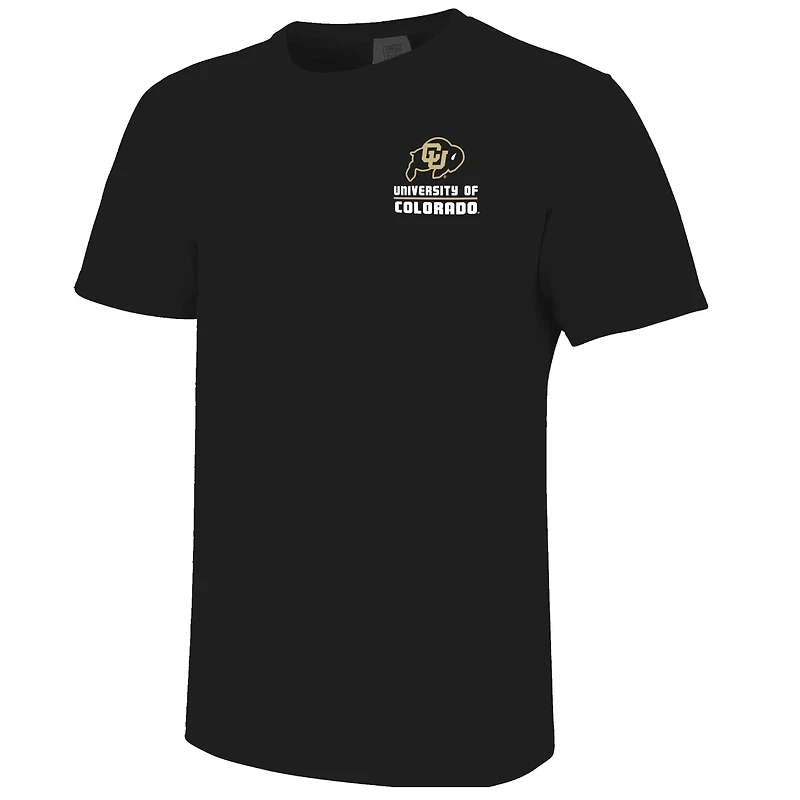 Men's Black Colorado Buffaloes Striped Campus Skyline T-Shirt