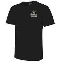 Men's Black Colorado Buffaloes Striped Campus Skyline T-Shirt