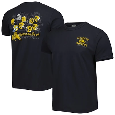 Men's Black Colorado Buffaloes Vault Helmet History Comfort T-Shirt