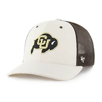 Men's Carhartt x '47 Natural/Brown Colorado Buffaloes Undyed Trucker Adjustable Hat