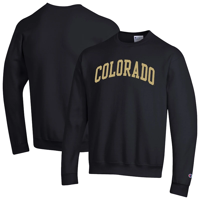 Men's Champion  Black Colorado Buffaloes Basic Arch Fleece Pullover Sweatshirt