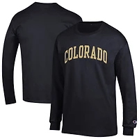 Men's Champion  Black Colorado Buffaloes Basic Arch Long Sleeve T-Shirt