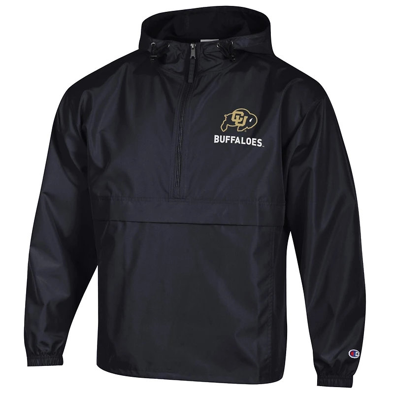 Men's Champion Black Colorado Buffaloes Delay Packable Half-Zip Jacket