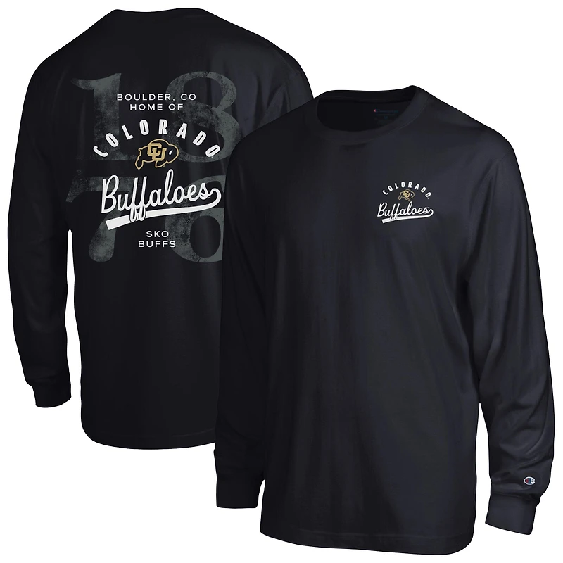Men's Champion Black Colorado Buffaloes Laminated All-Star Long Sleeve T-Shirt
