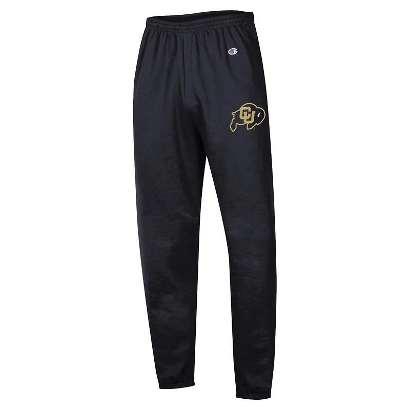 Pantalon de survêtement Champion Black Colorado Buffaloes Powerblend en molleton à bandes pour homme
