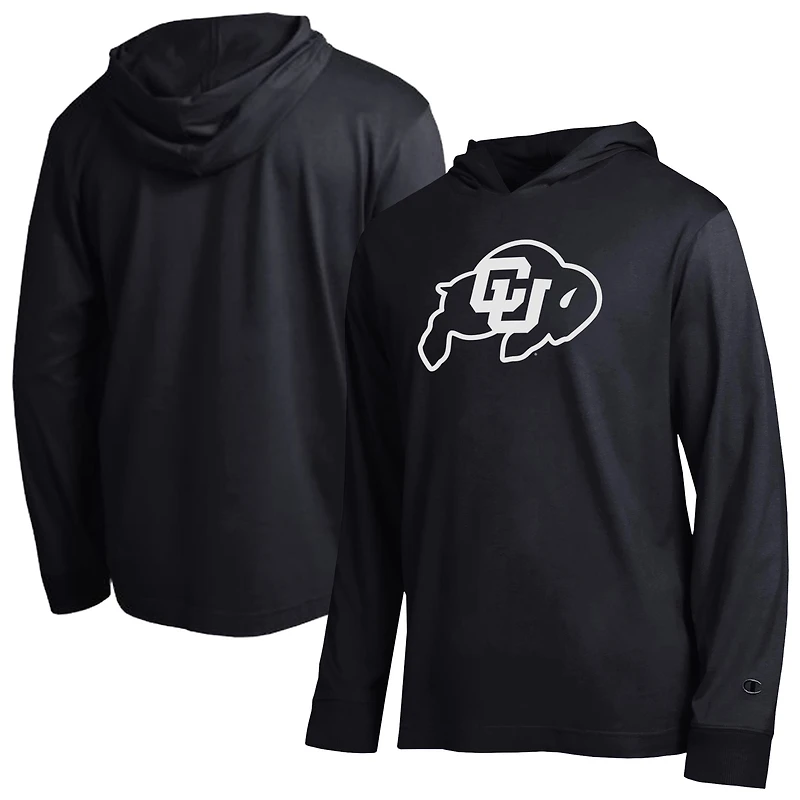 Men's Champion Black Colorado Buffaloes Tonal All-Star Long Sleeve Hooded T-Shirt