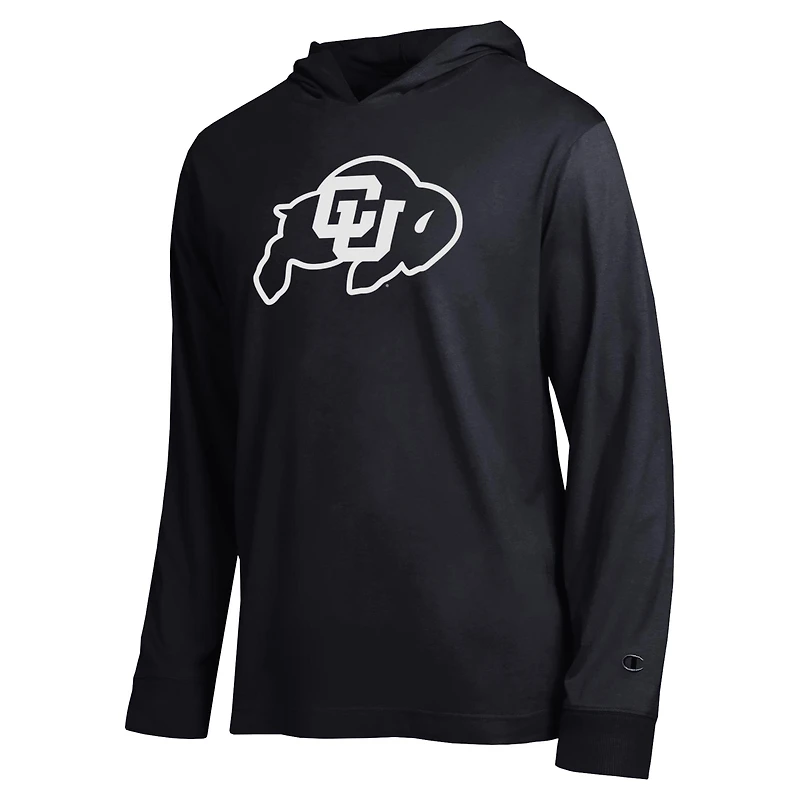 Men's Champion Black Colorado Buffaloes Tonal All-Star Long Sleeve Hooded T-Shirt