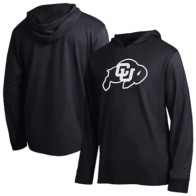 Men's Champion  Black Colorado Buffaloes Tonal All-Star Long Sleeve Hooded T-Shirt