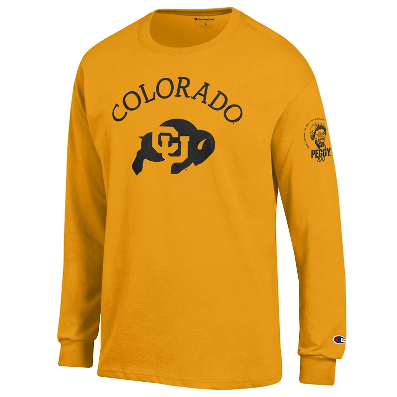 Men's Champion Gold Colorado Buffaloes Peggy 100 Long Sleeve T-Shirt