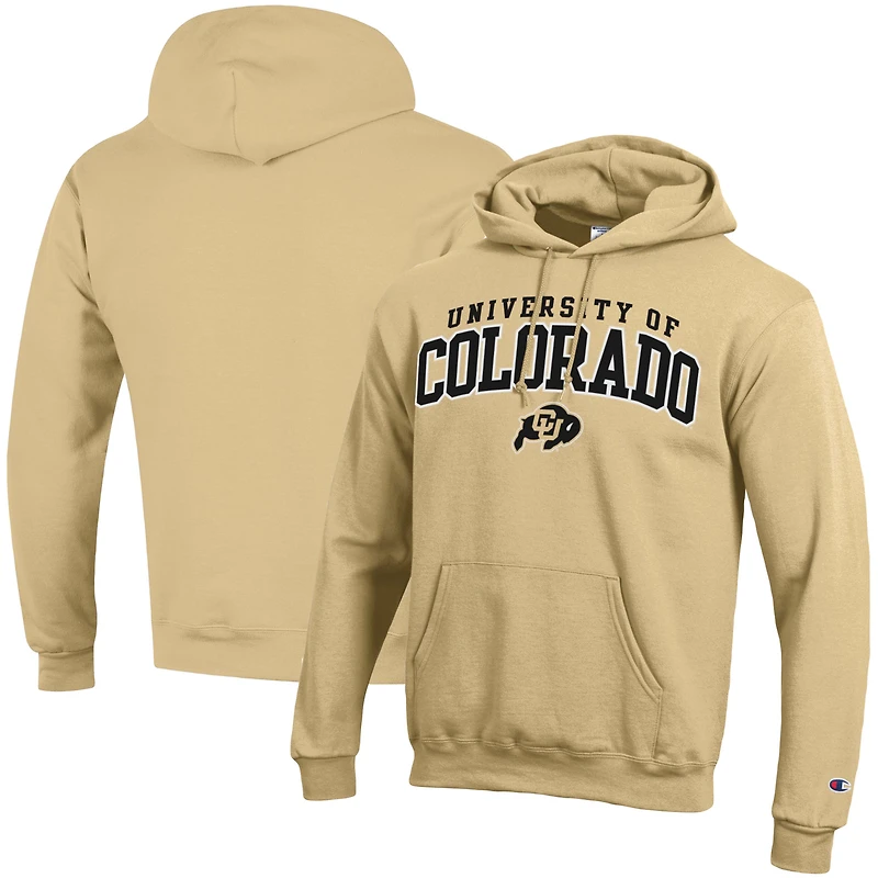 Men's Champion  Gold Colorado Buffaloes Property of Powerblend Pullover Hoodie