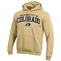 Men's Champion  Gold Colorado Buffaloes Property of Powerblend Pullover Hoodie