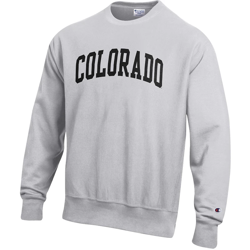 Sweat-shirt en molleton à tissage inversé Champion Grey Colorado Buffaloes pour homme