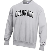 Sweat-shirt en molleton à tissage inversé Champion Grey Colorado Buffaloes pour homme