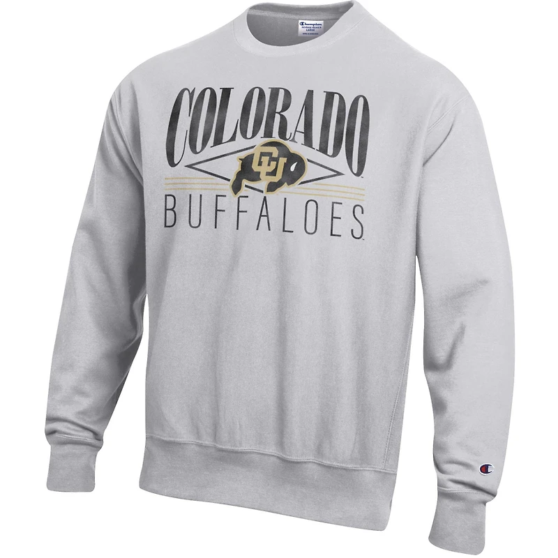 Sweat-shirt en molleton à tissage inversé Champion Grey Colorado Buffaloes pour homme