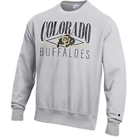 Sweat-shirt en molleton à tissage inversé Champion Grey Colorado Buffaloes pour homme
