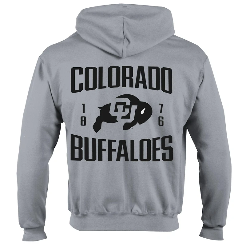 Men's Champion Gray Colorado Buffaloes Varsity Powerblend Full-Zip Fleece Hoodie