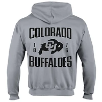 Men's Champion  Gray Colorado Buffaloes Varsity Powerblend Full-Zip Fleece Hoodie
