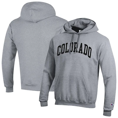 Sweat à capuche en polaire Basic Arch Champion Heather Grey pour homme des Colorado Buffaloes