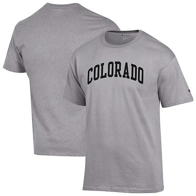 Men's Champion  Heather Gray Colorado Buffaloes Basic Arch T-Shirt