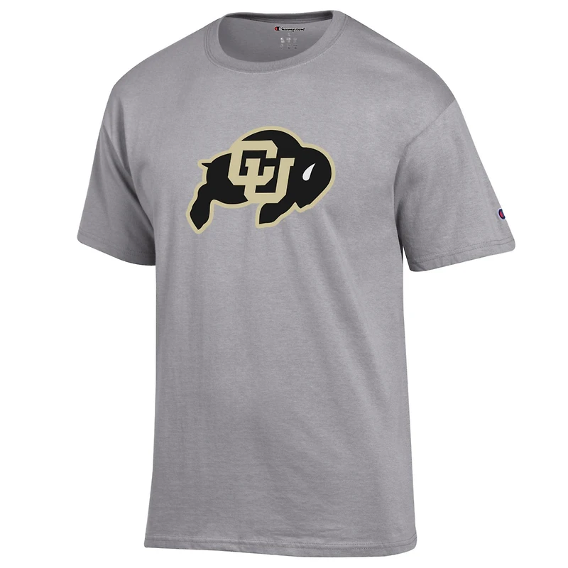 Men's Champion Heather Gray Colorado Buffaloes Primary Logo T-Shirt