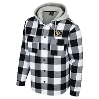 Men's Colosseum Black/White Colorado Buffaloes Buffalo Plaid Full-Zip Jacket