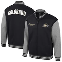 Men's Colosseum Black Colorado Buffaloes Ambi-Turner Full-Zip Varsity Jacket