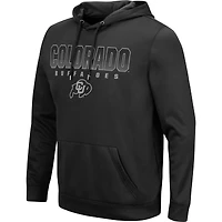 Men's Colosseum Black Colorado Buffaloes Blackout 3.0 Pullover Hoodie