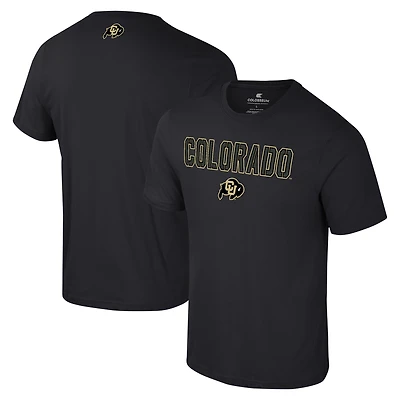 Men's Colosseum Black Colorado Buffaloes Color Pop Active Blend T-Shirt