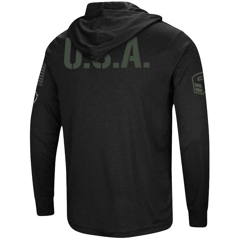 Men's Colosseum Black Colorado Buffaloes OHT Military Appreciation Hoodie Long Sleeve T-Shirt