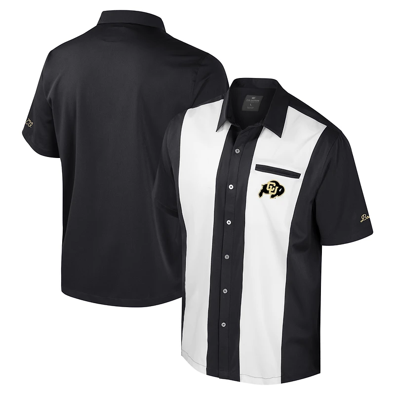 Chemise boutonnée noire pour homme Colosseum Colorado Buffaloes Strike Bowling