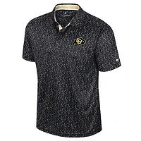 Polo de golf sublimé pour homme Colosseum Black Colorado Buffaloes