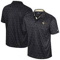 Men's Colosseum Black Colorado Buffaloes Sublimated Golf Polo