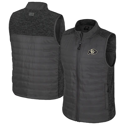 Gilet matelassé entièrement zippé Nightman des Colorado Buffaloes, coloris anthracite, pour homme