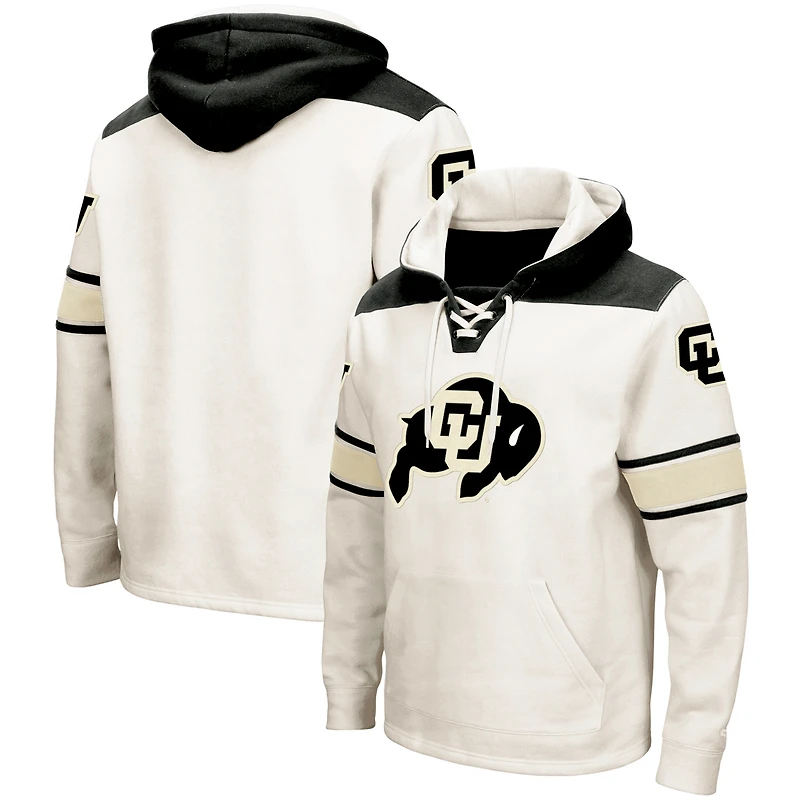 Sweat à capuche lacets Colosseum Cream Colorado Buffaloes 2.0 pour hommes