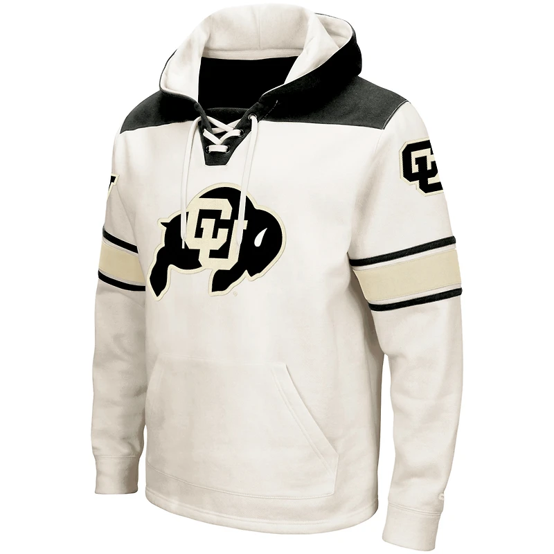 Sweat à capuche lacets Colosseum Cream Colorado Buffaloes 2.0 pour hommes