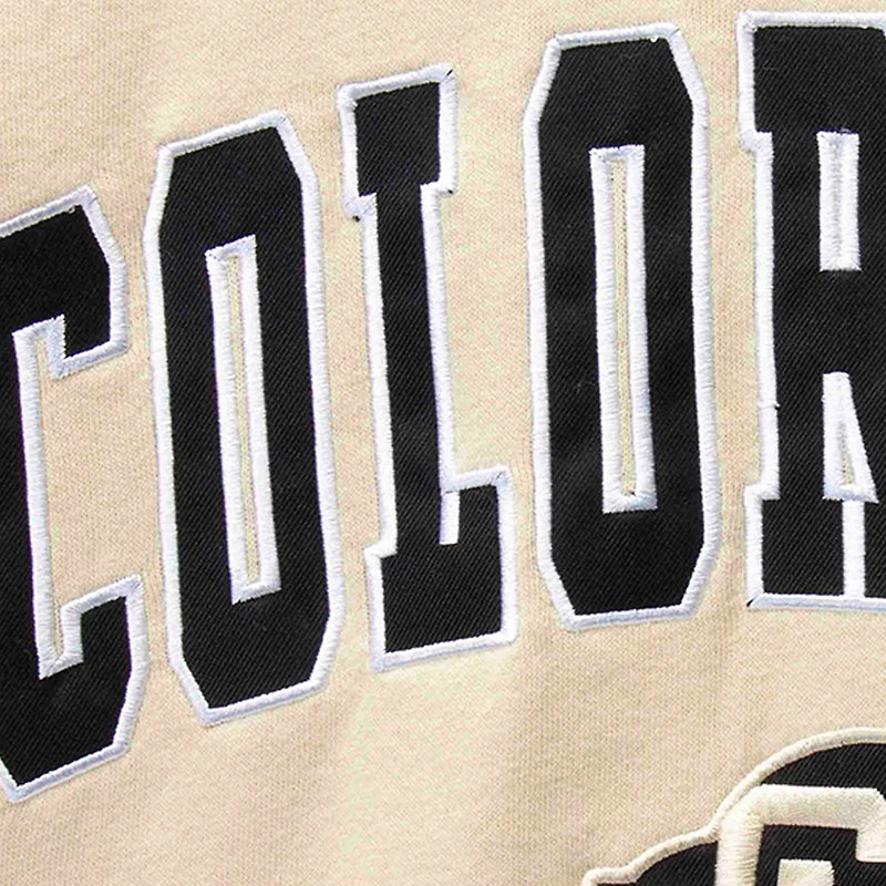 Men's Colosseum Gold Colorado Buffaloes Arch & Logo Crew Neck Sweatshirt