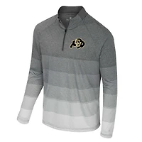 Coupe-vent raglan à glissière quart de tour en maille rayée AI pour homme Colosseum Gray Colorado Buffaloes